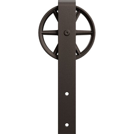 Ekena Millwork Premium Wagon Wheel Roller Hanger w/ Bolts for Barn Door for 1 3/4" Doors, Bronze Texture GB60014RWBZ